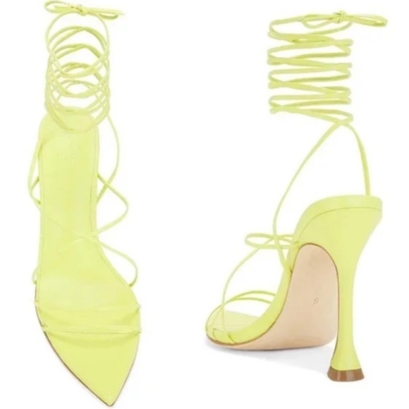 Camila Coelho Jolie Heel in Neon Green - Picture 1 of 12